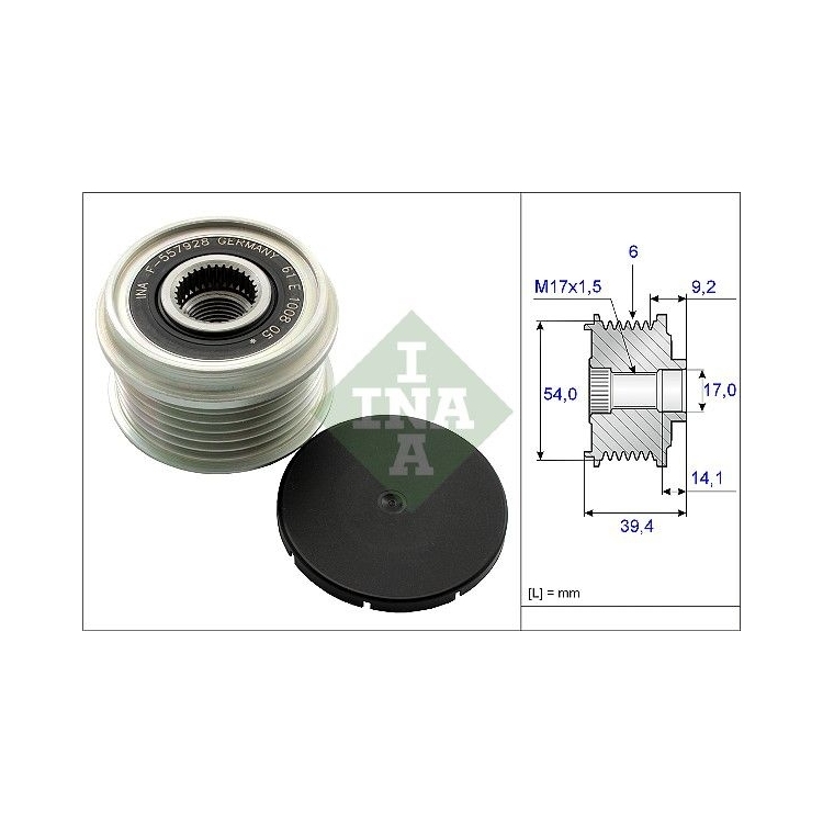 Alternator freewheel pulley - / AFP6002 (INA)