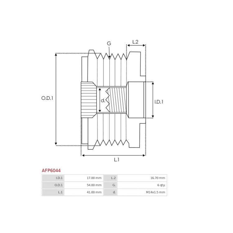 Koła pasowe alternatora / 920916 (LITENS)