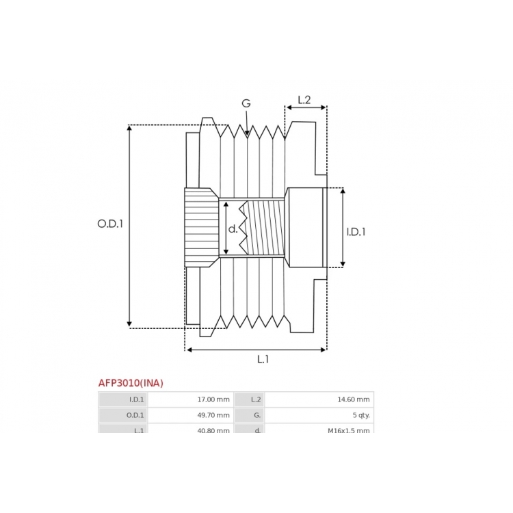 Koła pasowe alternatora / 535010110