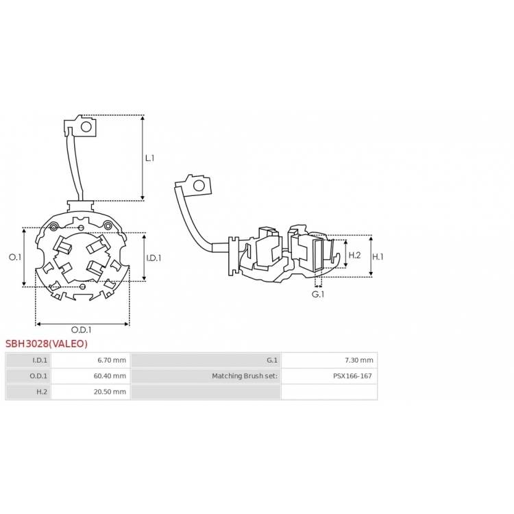 Starter brush holders / 200439 ( VALEO )