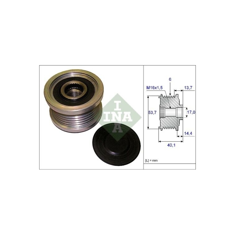Шкив свободного хода генератора / 535020210 INA